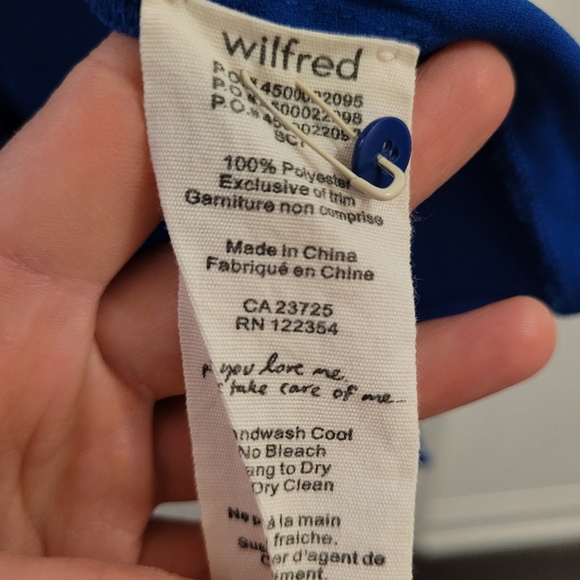 Wilfred Blue Wrap Dress - Picture 5 of 7